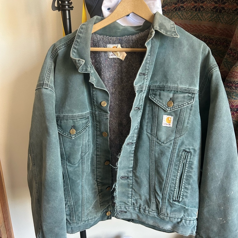 Carhartt Green Denim Jacket